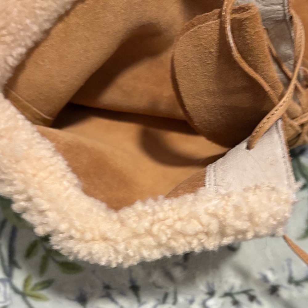Sperry Tan Shearling-Lined Winter Lace Up Boots - Picture 5 of 9